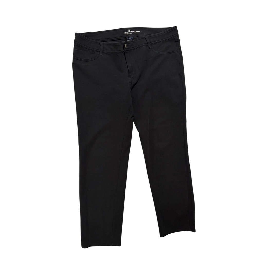 Faded Glory Skinny Black Stretch‎ Pants Women Size 18A Plus Cropped